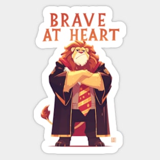 Brave at Heart - Sorcerer Lion - Fantasy Sticker